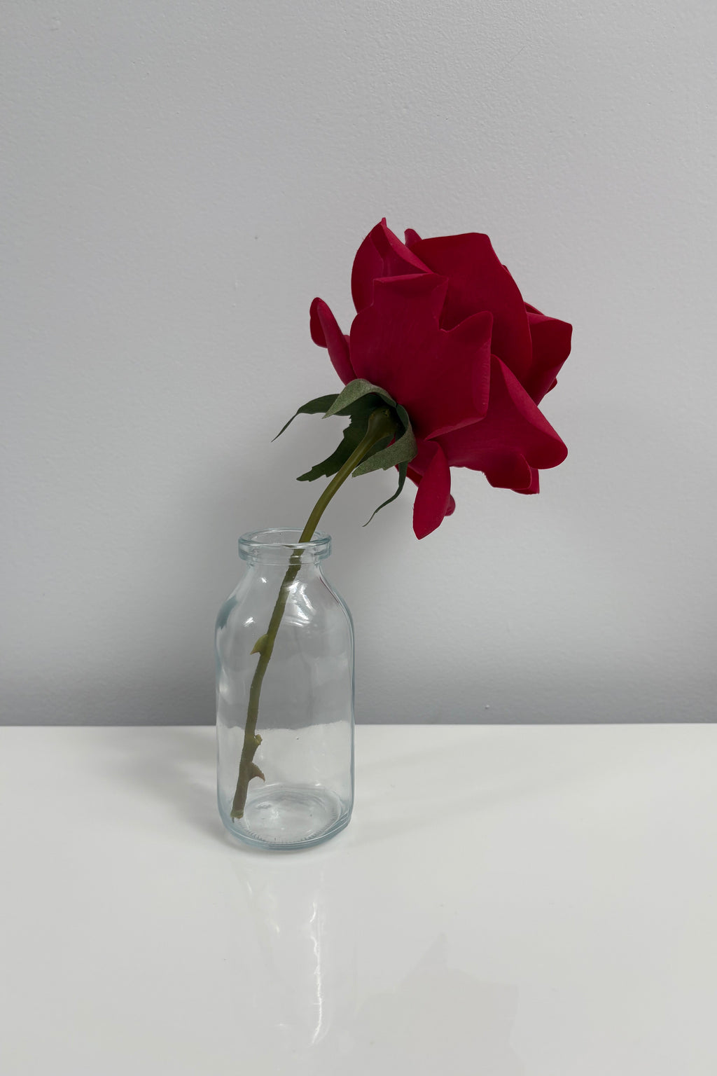 Pure Elegance Bud Vase | Single Stem | Red