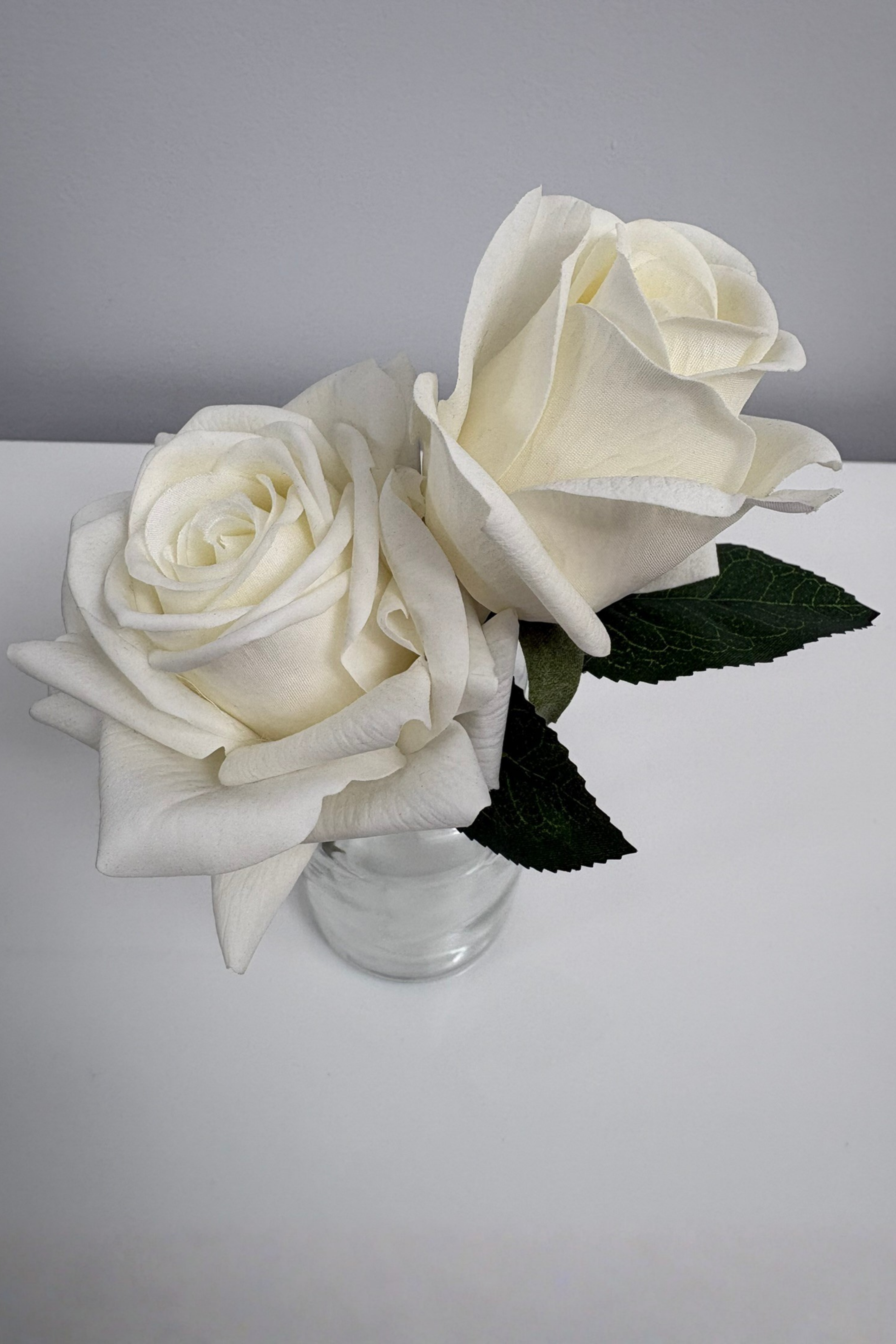 Pure Elegance Bud Vase | Double Stem | White