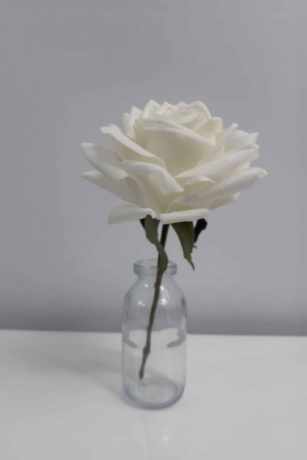 Pure Elegance Bud Vase | Single Stem | White