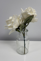 Pure Elegance Bud Vase | Double Stem | White