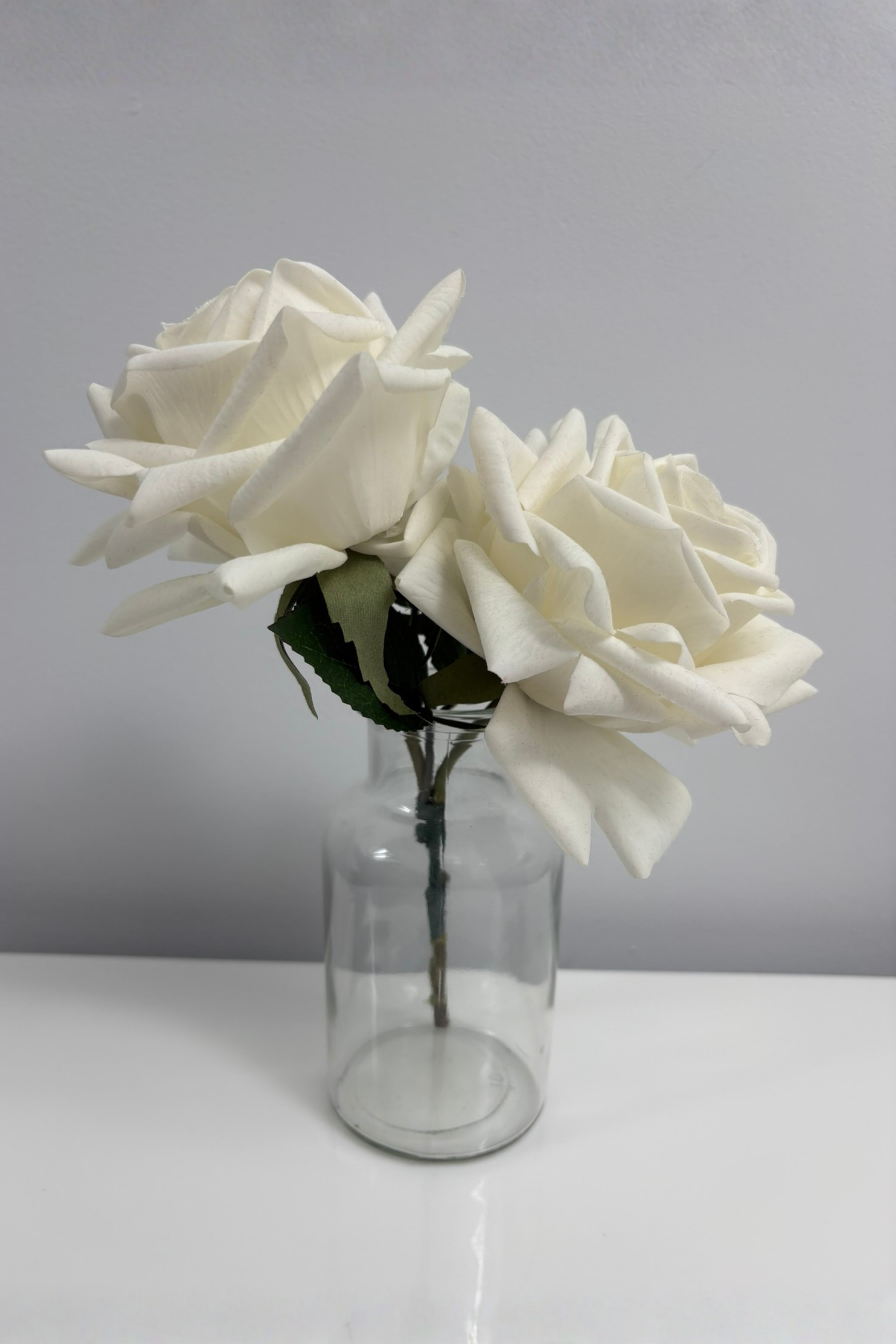 Pure Elegance Bud Vase | Double Stem | White