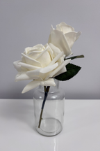 Pure Elegance Bud Vase | Double Stem | White