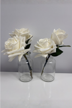 Pure Elegance Bud Vase | Double Stem | White