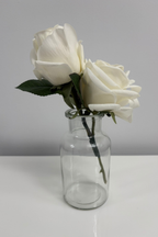 Pure Elegance Bud Vase | Double Stem | White